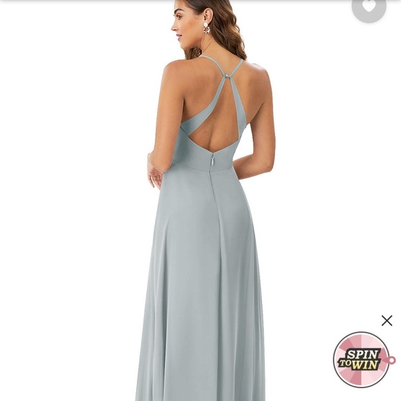 AZAZIE BRIDESMAID DRESS - DOLPHIN GREY A LINE - Picture 3 of 3